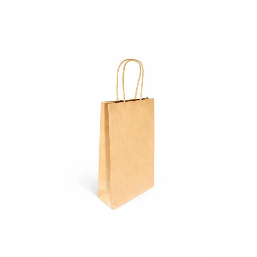 Kraft Paper Bag Extra Small – 160W × 255H × 60mm Gusset B8020.BN